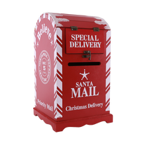 Feiertagsgeschenke rote Weihnachts-Holz-Postbox Außendekoration Weihnachten Weihnachtsmann Post Tischplatte Postbox-Schmuck
