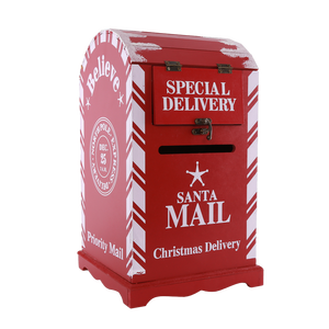 Holiday Gifts Red <strong>Christmas</strong> Wooden Mailbox Outdoor Decoration <strong>Christmas</strong> Santa Mail Tabletop <strong>Postbox</strong> Ornaments - Product Image 1