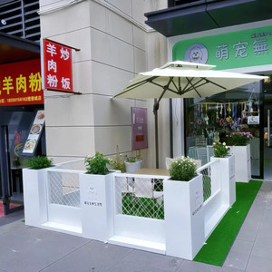 Combinación de macetero de metal personalizado para exteriores, de hierro forjado, con valla divisoria y <span class=keywords><strong>jardinera</strong></span> de acero inoxidable para plantas. - Product Image 4