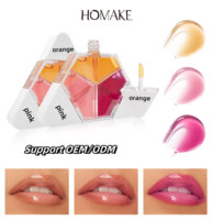 Trio de gloss à lèvres végétalien hydratant et imperméable aux couleurs vibrantes, longue durée, personnalisable, adapté aux voyages, pour tous les looks
