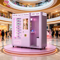 Distributeur automatique de vernis à ongles à écran tactile de 32 pouces avec disposition flexible pour utilisation en centre commercial et rendements constants