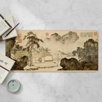 Grand tapis de jeu pour ordinateur, art traditionnel chinois, ultra-lisse, antidérapant, imperméable, tapis de souris étendu