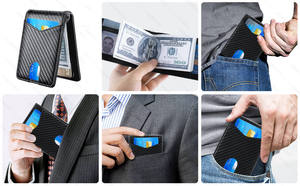 Tùy chỉnh thông minh chống mất tối giản Bifold PU Ví với GPS vị trí báo động ghi lại Thông Minh Chống Trộm RFID chặn ví cho nam giới - Product Image 6