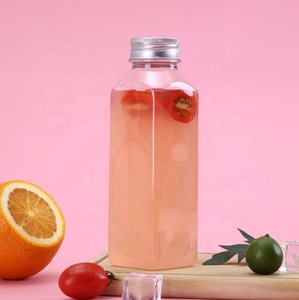 Food Grade 12oz Empty Reusable Transparent Disposable <b>Milk</b> Bulk Containers PET Plastic Beverage Bottle With Lids for Juice - Product Image 4