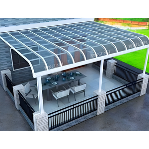 <span class=keywords><strong>Toldo</strong></span> de aluminio al aire libre fácil de montar sólido impermeable policarbonato Gazebo cobertizo balcón dosel - Product Image 1