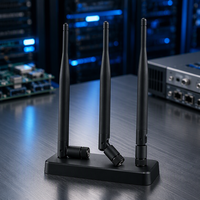 Antenne WiFi Omnidirectionnelle Personnalisée Longue Portée Double Bande 2.4G 4G 5.8G 868MHz 12dBi Gain, Antenne de Routeur en Caoutchouc