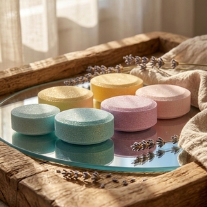 Bombes de <span class=keywords><strong>bain</strong></span> moussantes multicolores pour enfants, formule douce naturelle, sans cruauté, sûres pour le <span class=keywords><strong>bain</strong></span> quotidien des enfants - Product Image 1