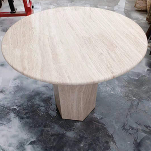 Bàn Ăn Đá Cẩm Thạch La Mã Thiết Kế Lớn Bàn Ăn Trong Nhà Ngoài Trời Hiện Đại Thiết Kế Lớn Hình Bầu Dục Tròn Sang Trọng Travertine <span class=keywords><strong>Marble</strong></span> Bàn Ăn - Product Image 4