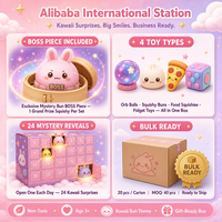 Calendrier de l'Avent Southpeak Toy Mystery Bun 24 Jours – Boîte Mystère Kawaii Squishy Fidget Orb Ball Toys BOSS 18x12.5cm MOQ40 OEM WS