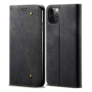 OEM/ODM Leather Flip Phone Case Mobile Flip Cover Case Leather Phone Cover For I Phone 12/13