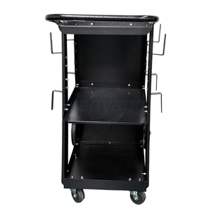 3 Tiers Steel Welding Machine <b>Trolley</b> Cart Universal Rolling MIG Welder Gas Cylinder Cart with 2 Zinc Chains 7 Inch Solid Wheels - Product Image 3
