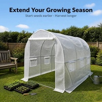 Serre à toit pointu pour jardin, idéale pour les semis de légumes et les fleurs