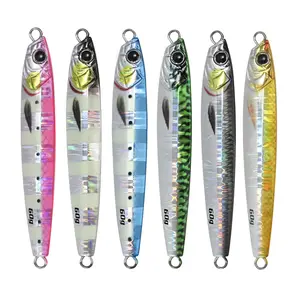 Longue coulée rivage jigging leurres 40g 60g plomb poisson 3D métal gabarit vairon coulée rivage pêche en eau salée métal leurre long cast lu