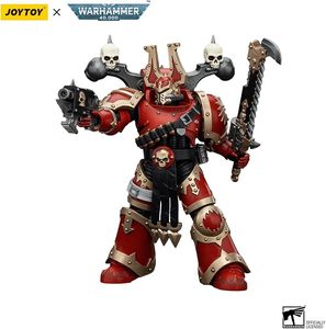 JOYTOY <span class=keywords><strong>Warhammer</strong></span> <span class=keywords><strong>40K</strong></span> World Eaters Khorne Berzerker 3 Figurine d'action à l'échelle 1/18 (4,96 pouces) Modèle de collection Mecha - Product Image 4