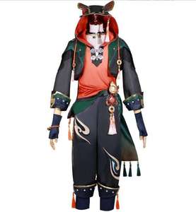 Disfraz de Cosplay de <span class=keywords><strong>Genshin</strong></span> <span class=keywords><strong>Impact</strong></span>, Conjunto Completo de Cosplay de Ga Ming, Traje de Cosplay de Liyue, Niño León, Jiaming, Jia Ming, Peluca, Zapatos - Product Image 5