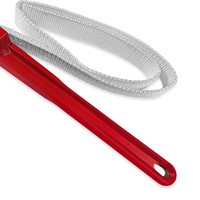 Clé à sangle réglable de 12 pouces pour tuyaux, en nylon double couche, pour filtre à huile, avec poignée en nylon