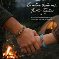 Bracelet tressé en bois avec breloque « Vœux Éternels » pour couple, bijou tendance pour homme et femme, cadeau unisexe
