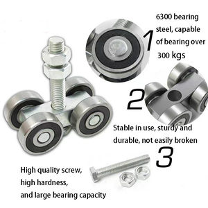 42 Mm Cửa Quay Vòng Cửa Aggle Đu V U Rãnh Cửa Trượt Castor Con Lăn Bánh Xe Rodillo De Puerta Deslizante Colgante - Product Image 4