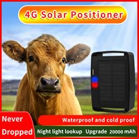 Traceur GPS pour animaux de compagnie, moutons, vaches, bovins, chevaux, animaux, traceur GPS solaire, étanche, avec batterie longue durée 20000mAh, 4G LTE