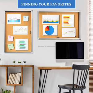 KBW Tableau d'affichage verrouillable de 36x24 pouces, tableaux d'affichage fermés, encadrés en aluminium - Product Image 6