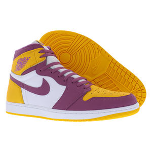 Nike Air Jordan 1รองเท้าผู้ชายย้อนยุคสี: สีทองมหาวิทยาลัย/แสงบอร์โดซ์100% ของแท้ - Product Image 5