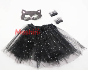 Ensemble de déguisement pour filles MS Black Cat, parfait pour une fête sur le thème des animaux ou des chatons - Product Image 1