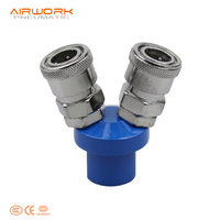 Raccord rapide pneumatique en fer de type C, filetage 3/8 PT, pression de service 2,5 MPa SMY