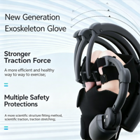 Gant Exosquelette d'Entraînement pour la Rééducation des Doigts, Aide à l'Exercice Post-AVC pour Hémiplégie, Dispositif de Massage Bionique Rechargeable