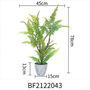 Fougère Artificielle Grande <span class=keywords><strong>en</strong></span> <span class=keywords><strong>Pot</strong></span> <span class=keywords><strong>en</strong></span> Plastique pour Décoration Intérieure et Extérieure, Feuilles Réalistes, Couleur Verte, Écologique, Toucher Naturel - Product Image 3