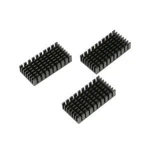 Dissipateur thermique en aluminium avec Fin de refroidissement, radiateur pour LED, Module traducteur IC, PCB, noir, 50*25*10mm, offre spéciale