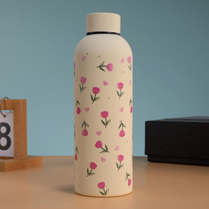 Heart-shaped Bow <b>Stainless</b> <b>Steel</b> Tumbler 800ml Double Wall Insulated <b>Water</b> <b>Bottle</b> For Travel Outdoor Home Office Use - Product Image 6