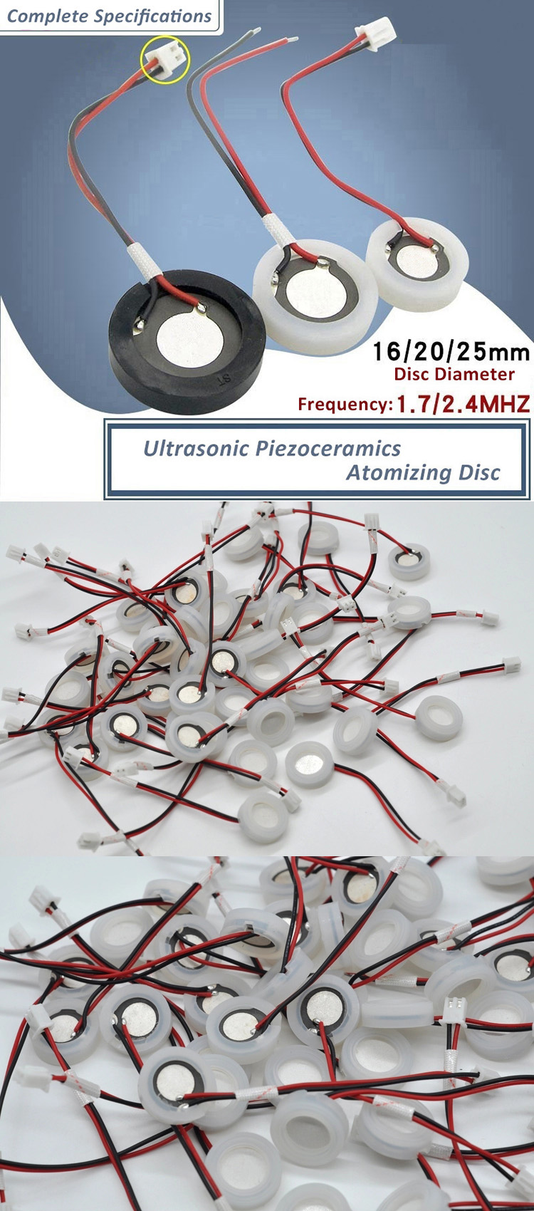 20mm 2.4Mhz High-frequency Oscillation Ultrasonic Atomizer Mist Maker Fogger Air Humidifier Accessories