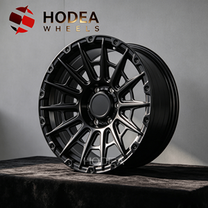 Cerchi Fuoristrada Forgiati HODEA Monoblocco, Stile Beadlock Nero Opaco 17/18/20" Cerchi Concavi Profondi per Jeep/Toyota/Ford <span class=keywords><strong>4x4</strong></span> - Product Image 2