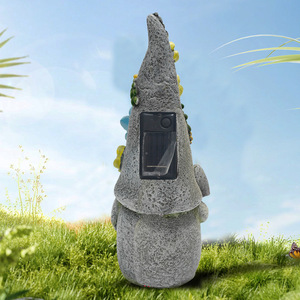 Lampe solaire de jardin en résine LED, décoration extérieure résistante à l'eau, éclairage de cour - Product Image 3