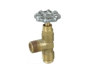 Made In China High Quality 1/2-1 Full Port Brass Angle Stop Boiler Drain Valve With Round Handle for WOG