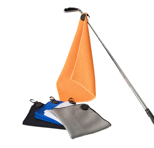 Toalla de Golf Rectangular de Microfibra con Diseño Personalizado, Logotipo OEM, Tejido Waffle, Patrón a Cuadros, Secado Rápido y Anillas Magnéticas - Product Image 2
