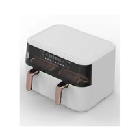Friteuse à air double 12L 2 paniers de contrôle indépendant, fenêtre visible, LCD numérique 8 smart one touch cooking, option multicolore