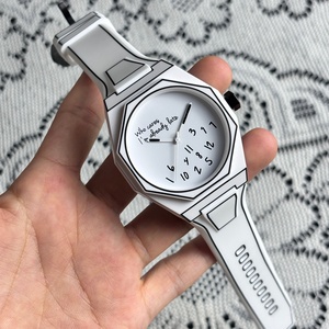 Men's Quartz Watch Octagonal Design Durable <b>Polycarbonate</b> Sports Business Watch Modern Minimalist Style Waterproof - Product Image 1