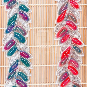 Eugene Gekleurde Kant met Spoel, 100% Polyester Kantbies, Kinderkleding Randversiering, Borduurkant - Product Image 3