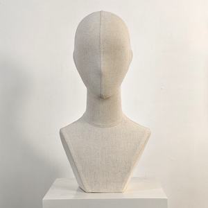 Mannequin tête en plastique adulte avec insertion non-broche pour chapeau écharpe perruque affichage accessoires de magasin - Product Image 2