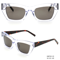 Gafas de sol hexagonales geométricas gruesas para mujer, montura negra brillante con lentes ahumadas, gafas de sol retro G6074S