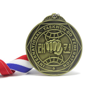 工厂定制金属马拉松奖牌健身比赛奖励奖牌马拉松跑步比赛游泳运动跆拳道空手道奖牌 - Product Image 1
