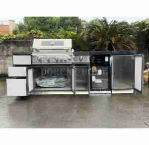 Tùy Chỉnh Tự Làm Ngoài Trời Bộ Dụng Cụ Nhà Bếp Với Santa Maria Nướng Và Được Xây Dựng Trong Thanh Cho Hiện đại Cabana Patio Sân Sau - Product Image 1