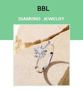 カスタム10K 14K 18KホワイトゴールドIGI認定ラボダイヤモンドエンゲージメントリング1CT 2CT 3CT 4CT D CVD HPHTラウンドラボ成長ダイヤモンドリング - Product Image 2