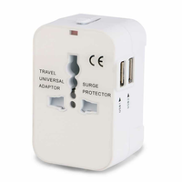 Adaptador de viaje universal Worldwide International All in One Plug and Socket con puertos de carga USB duales para EE. UU. UE Reino Unido AUS