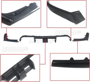 For BMW F80 M3 F82 M4 2015-2020 <b>Car</b> Rear Bumper <b>Diffuser</b> Lip With Lamp Light Spoiler Protector Splitter Carbon Fiber Style - Product Image 3