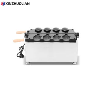 Заводская поставка: Новая многофункциональная коммерческая электрическая вафельница из нержавеющей стали (4 шт.) для приготовления тайяки с открытым верхом - Product Image 4