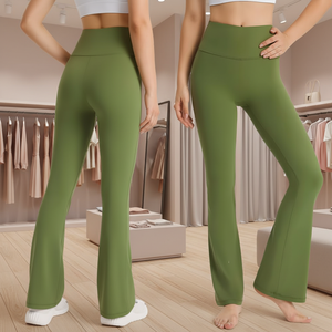 Hot Selling High-quality Soft Breathable High Waist Solid Full Length Yoga <b>Flare</b> <b>Legging</b> for Yoga and Fitness Use - Product Image 1
