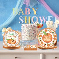 One Sweet Peach Plaque d'aluminium blanche jetable de 9 pouces, bords festonnés de 350 g/m², approuvée par la FDA pour les fêtes