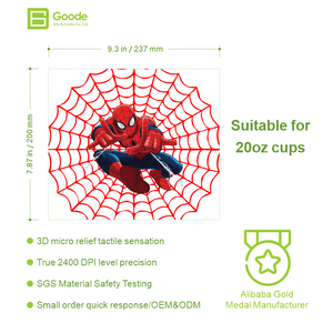 Pegatina de Transferencia Goode para Vasos Aislantes de 20oz, Brillante, Impermeable, con Diseño de Héroes de Dibujos Animados, Personalizada, Lista para Transferir, Calcomanías con Logotipo UV DTF - Product Image 2